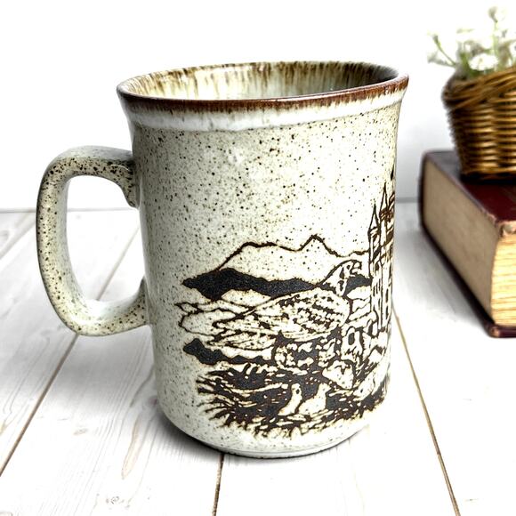 Dunoon Scotland Stoneware Coffee Mug Cup Vintage Textured Graphic 9.5oz Capacity - Picture 3 of 8
